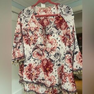 Soft Surroundings Floral Print Women's Top